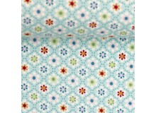 Baumwolle - Julia Kleine Blüten türkis